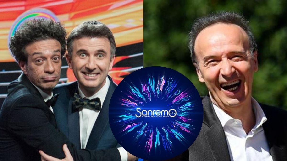 Sanremo 2022 Roberto Benigni Ficarra e Picone