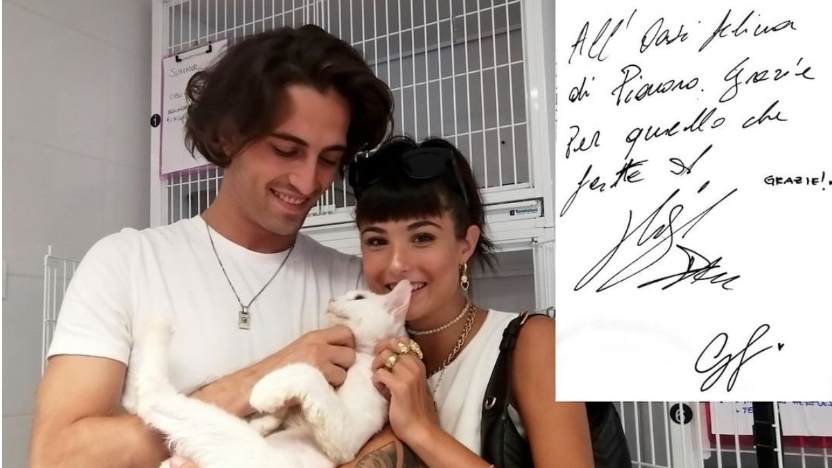 Maneskin Damiano Giorgia gatto oasi felina Pianoro