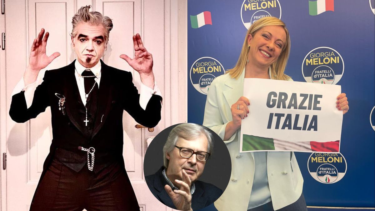 Giorgia Meloni Morgan Vittorio Sgarbi