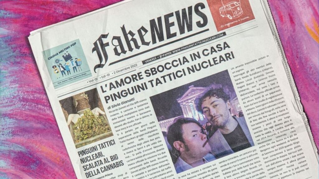 Pinguini Tattici Nucleari Fake News cover