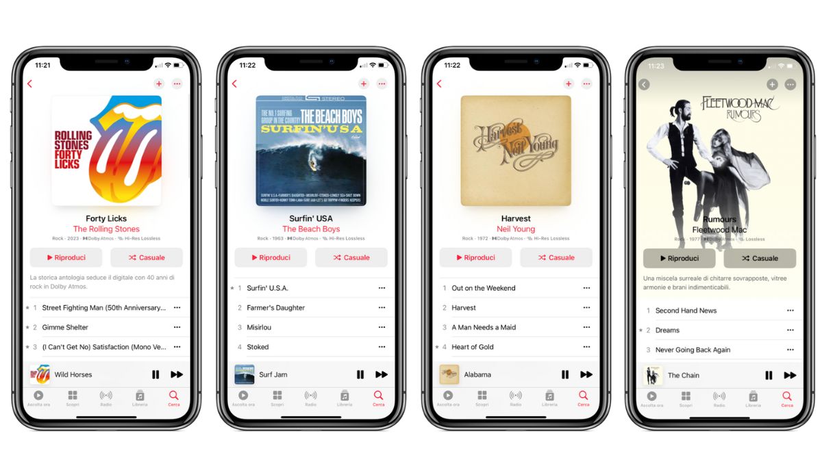 Apple Music rock audio spaziale