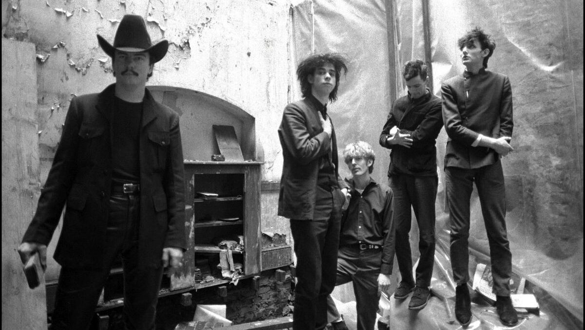 Nick Cave and the Birthday Party in disused church in Kilburn, London, United Kingdom on 22 October 1981. (Photo by David Corio/Getty Images)