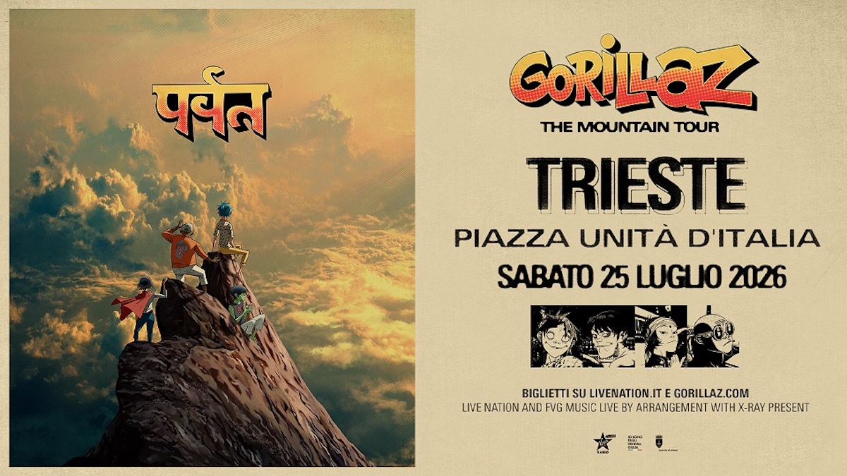Gorillaz, nel 2026 “The Mountain Tour” fa tappa a Trieste